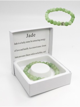 Jade Bead Bracelets with Gift Box